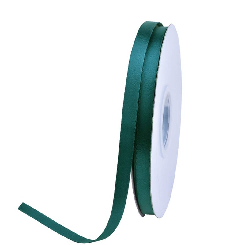 Ribest 3/8 inch Teal Double Face Satin Ribbon 50 Yards Per Roll for Gift Wrapping Flowers Bouquet Hair Accessories Wedding Birthday Teal - Image 1
